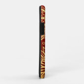 Abstract patroon van rode en goudflens Case-Mate iPhone case (Achterkant/rechts)