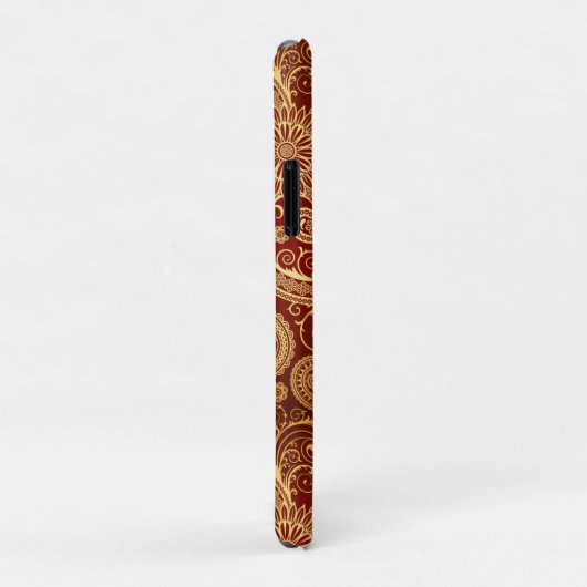 Abstract patroon van rode en goudflens Case-Mate iPhone case (Achterkant/rechts)