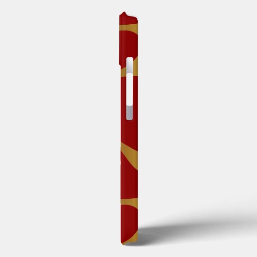 Abstract patroon van rode en goudgiraf Case-Mate iPhone case (Achterkant / Links)