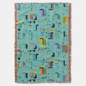 Abstract patroon van stammaya oeroude gezichten 1 deken (Voorkant Verticaal)