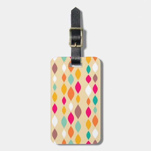 Abstract patroon van stijl Retro Bagagelabel (Voorkant verticaal)