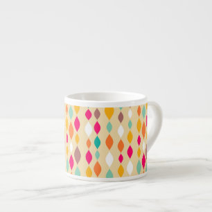 Abstract patroon van stijl Retro Espresso Kop