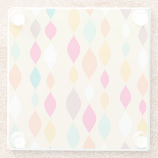 Abstract patroon van stijl Retro Glazen Onderzetter (Achterkant)