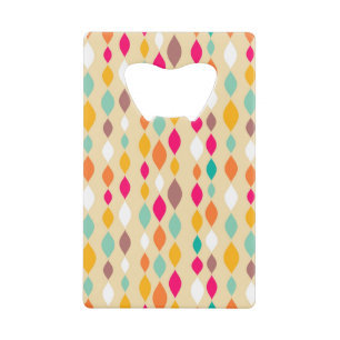 Abstract patroon van stijl Retro Kredietkaart Flessenopener