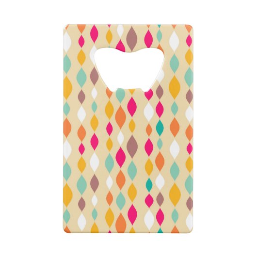 Abstract patroon van stijl Retro Kredietkaart Flessenopener (Achterkant)