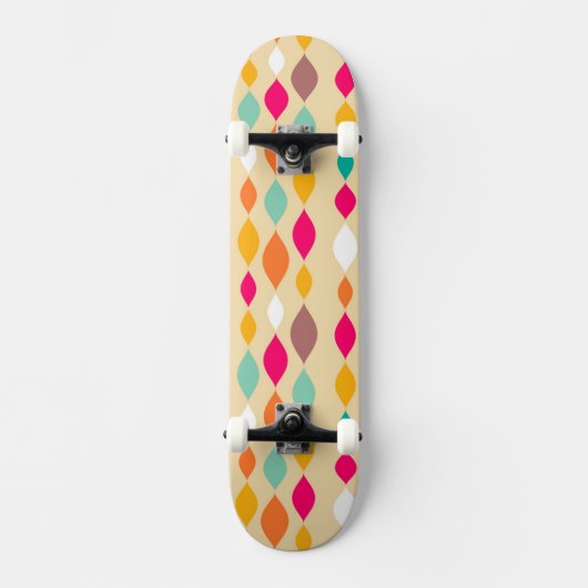 Abstract patroon van stijl Retro Skateboard (Voorkant)