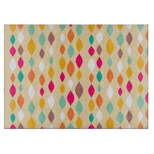 Abstract patroon van stijl Retro Snijplank (Voorkant)