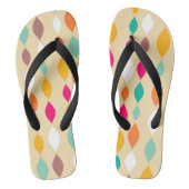 Abstract patroon van stijl Retro Teenslippers (Voetbed)