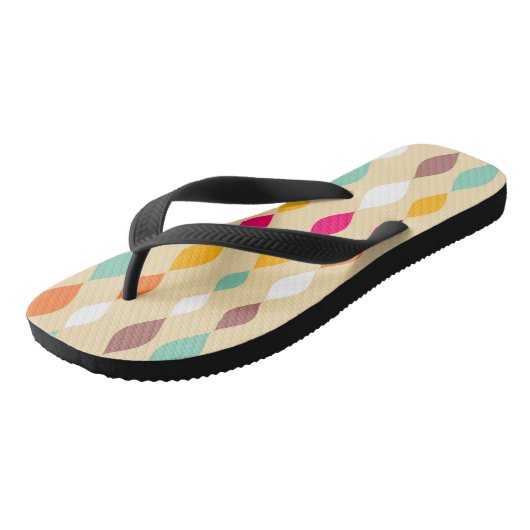 Abstract patroon van stijl Retro Teenslippers (Schuin)