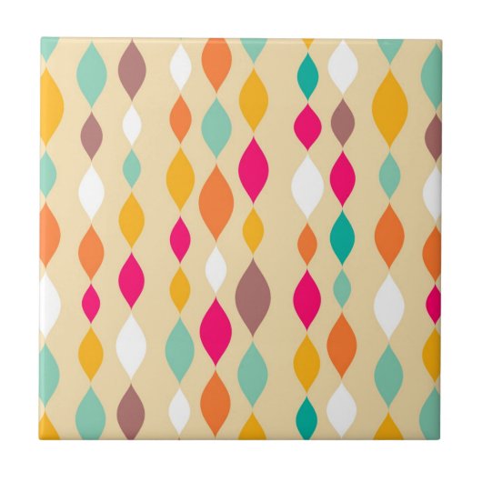 Abstract patroon van stijl Retro Tegeltje (Voorkant)