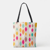 Abstract patroon van stijl Retro Tote Bag (Achterkant)