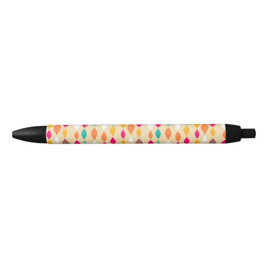 Abstract patroon van stijl Retro Zwarte Inkt Pen (Voorkant)