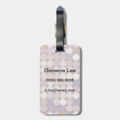 Abstract patroon van verbindingscirkels bagagelabel (Achterkant verticaal)