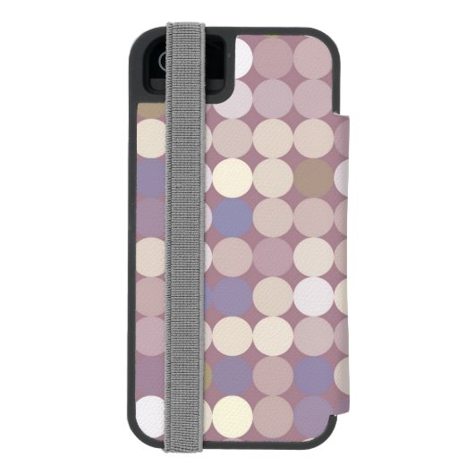 Abstract patroon van verbindingscirkels incipio iPhone portemonnee hoesje (Agenda Achterkant)