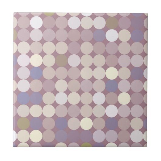 Abstract patroon van verbindingscirkels tegeltje (Voorkant)