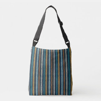 Abstract patroon van verticale lijnen crossbody tas