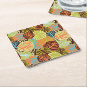 Abstract patroon vierkante kartonnen onderzetter (Schuin)