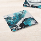 Abstract patroon. vierkante kartonnen onderzetter (Schuin)