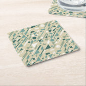 Abstract patroon vierkante kartonnen onderzetter (Schuin)