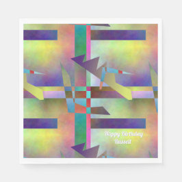 Abstract Patroon Volwassene Elke Leeftijd Verjaard Servet