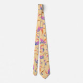 ABSTRACT PATROON VOOR COLORFUL BLUE PINK LEAF FOLI STROPDAS (Achterkant)