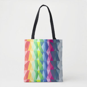 Abstract patroon voor geometrische regenboogstaafp draagtas