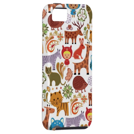 Abstract patroon voor kinderen en dieren Case-Mate iPhone case (Back/Rechts)