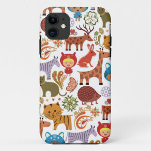 Abstract patroon voor kinderen en dieren iPhone 11 hoesje