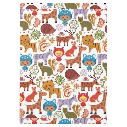 Abstract patroon voor kinderen en dieren klembord (Achterkant)