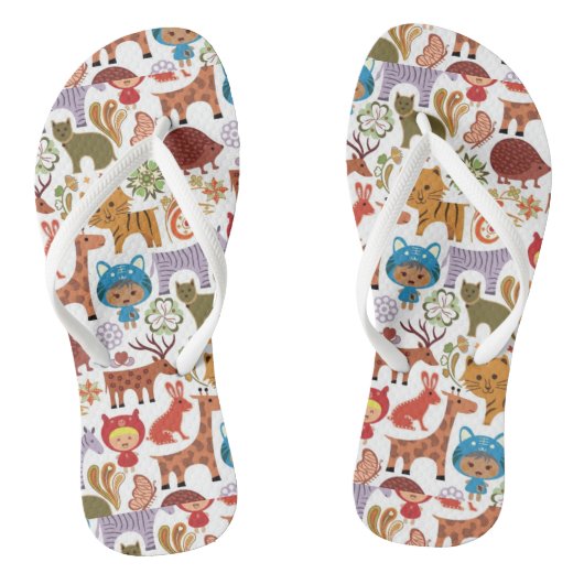 Abstract patroon voor kinderen en dieren teenslippers (Voetbed)