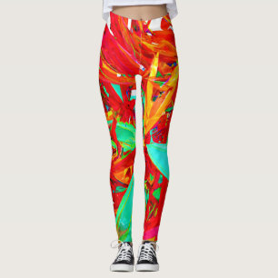 Abstract patroon voor levendige kleuren leggings