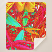 Abstract patroon voor levendige kleuren sherpa deken (Voorkant)