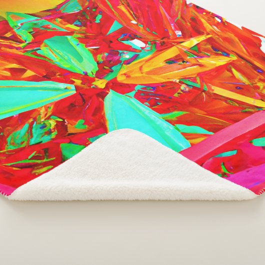 Abstract patroon voor levendige kleuren sherpa deken (3/4)