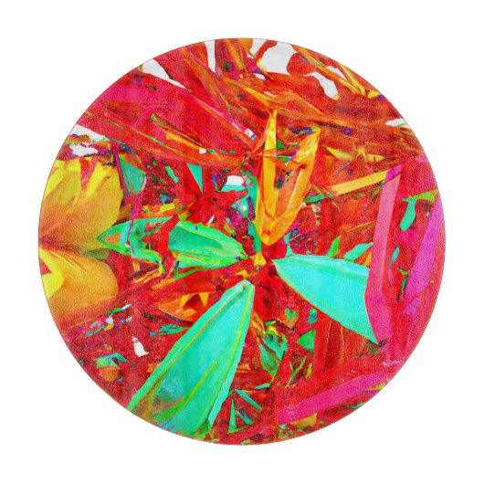 Abstract patroon voor levendige kleuren snijplank (Voorkant)