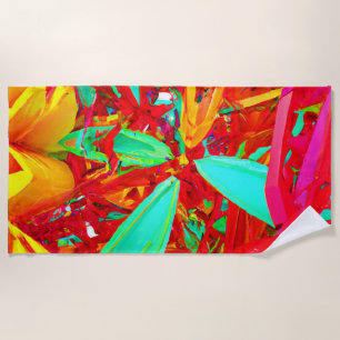 Abstract patroon voor levendige kleuren strandlaken
