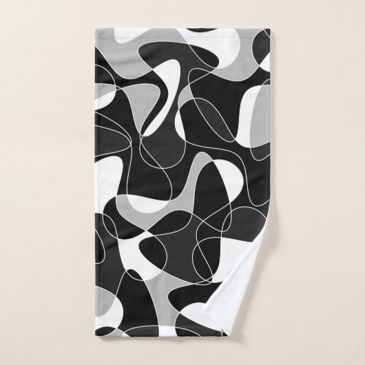 Abstract patroon - zwart en grijs. bad handdoek (Handdoek)