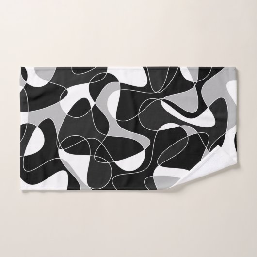 Abstract patroon - zwart en grijs. bad handdoek (Handdoek)