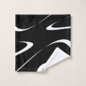 Abstract patroon - zwart-wit. bad handdoek (Wasdoekje)