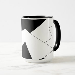 Abstract patroon - zwart-wit mok
