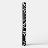 Abstract patroon zwarte en witte bladeren Case-Mate iPhone case (Achterkant / Rechts)