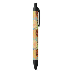 Abstract patroon zwarte inkt pen