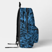 Abstract patroonblauw zwart bedrukte rugzak (Links)