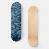 Abstract patroonblauw zwart skateboard (Voorkant)