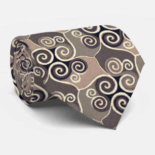 Abstract patroonontwerp Artsy Beige Taupe Stropdas
