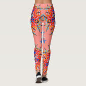Abstract patroonontwerp ( zalm ) leggings (Achterkant)