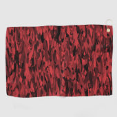 Abstract patroonrood zwart golfhanddoek (Horizontaal)