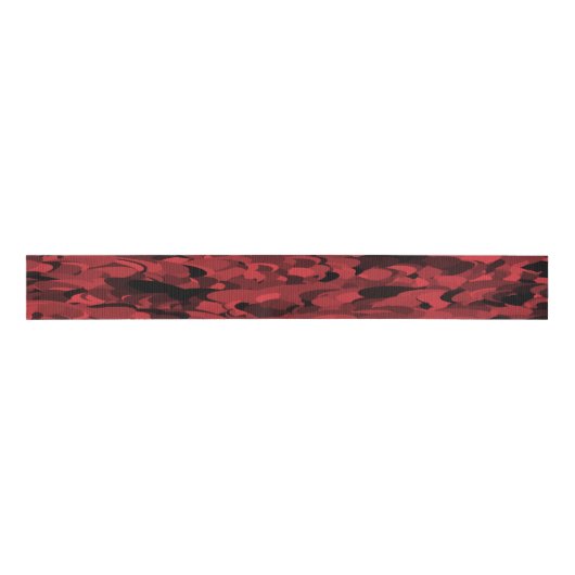 Abstract patroonrood zwart grosgrain lint (Voorkant)