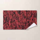 Abstract patroonrood zwart handdoek (Handdoek)