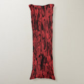 Abstract patroonrood zwart lichaamskussen (Voorkant Verticaal)