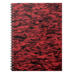 Abstract patroonrood zwart notitieboek